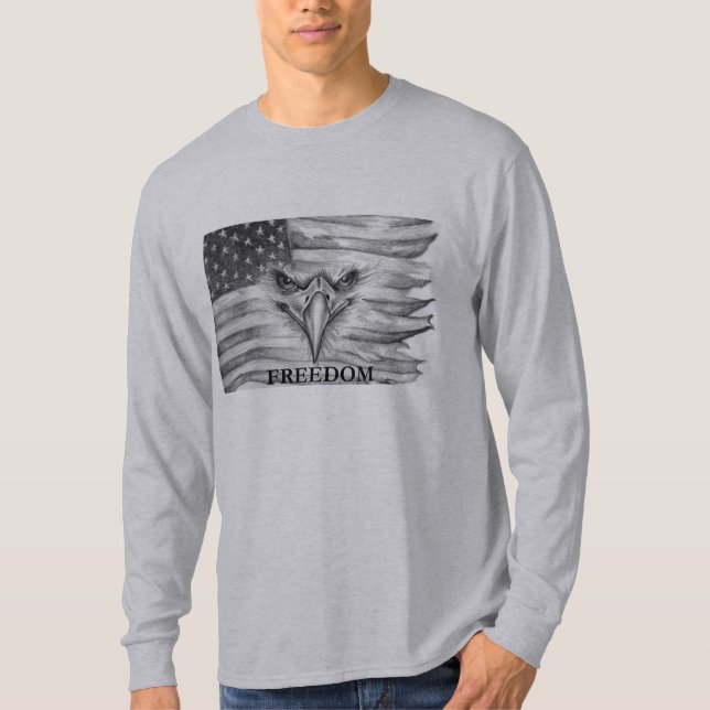 Amerikansk frihetskjorta t shirt (Framsida)