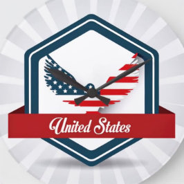 Amerikansk Fyrkantig Väggklocka