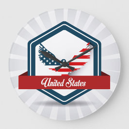Amerikansk Fyrkantig Väggklocka