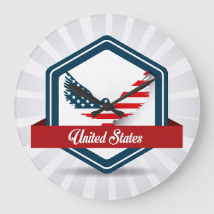 Amerikansk Fyrkantig Väggklocka