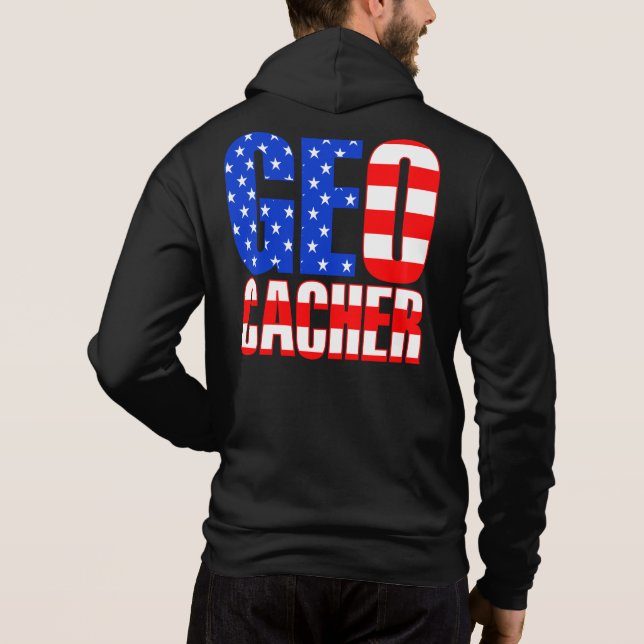 Amerikansk Geocacher T Shirt (Baksida)