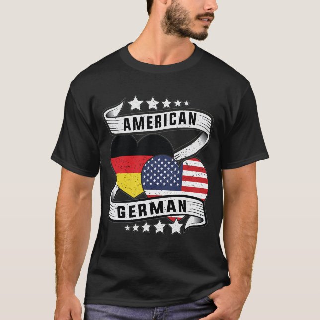 Amerikansk german flagga shirt Halgerman T (Framsida)