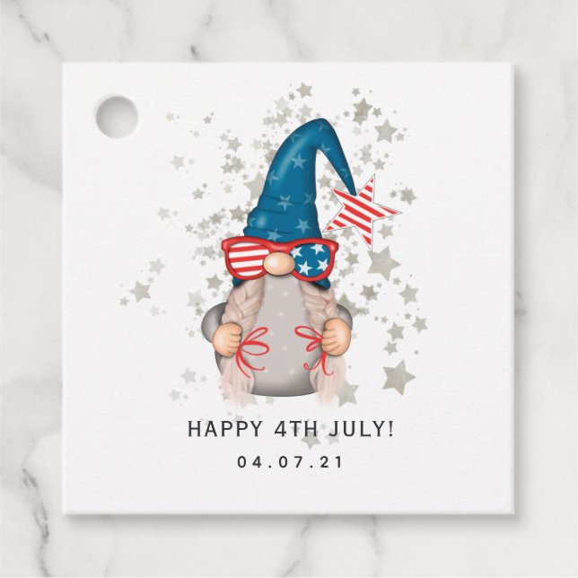 Amerikansk Gnome Gåvor Etiketter (Framsida)