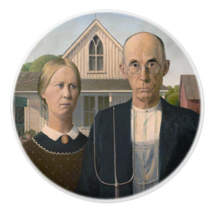 Amerikansk gotik: Land Life Poor Rural Farmer Knopp