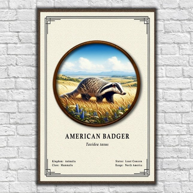 Amerikansk Grävling Zoologi Serie Poster (Skapare uppladdad)