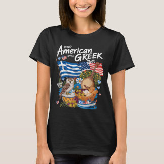 Amerikansk grekisk flagg outfit idé för kvinnor Gr T Shirt