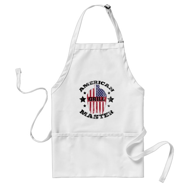 AMERIKANSK GRILLMASTER - KAMADO USA FLAGGA FÖRKLÄDE (Framsidan)