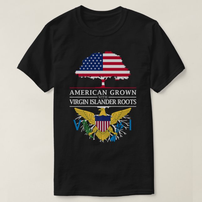 Amerikansk grodd med Jungfruöarna  T Shirt (Design framsida)