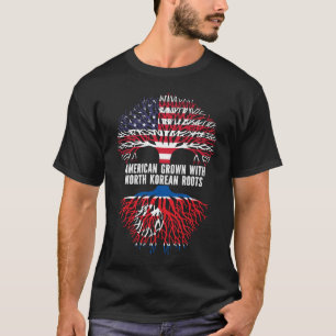 Amerikansk grodd med nordkoreanska rötter USA flag T Shirt