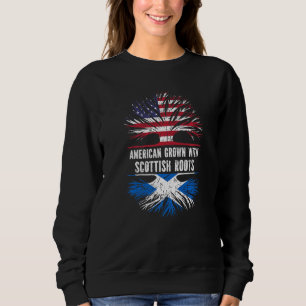 Amerikansk grodd med skotska rötter USA flagga Sco T Shirt