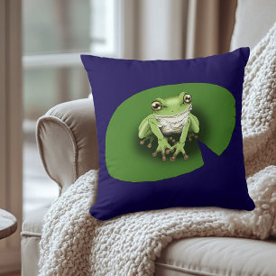 Amerikansk grönträdgrodas lily Pad Kudde