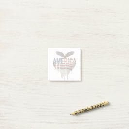 Amerikansk grunge flagga och örn post-it block