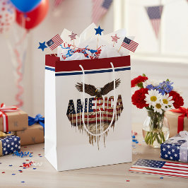 Amerikansk grungeflagga och örn