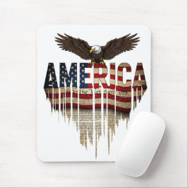 Amerikansk grungeflagga och örn musmatta