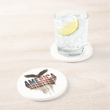 Amerikansk grungeflagga och örn