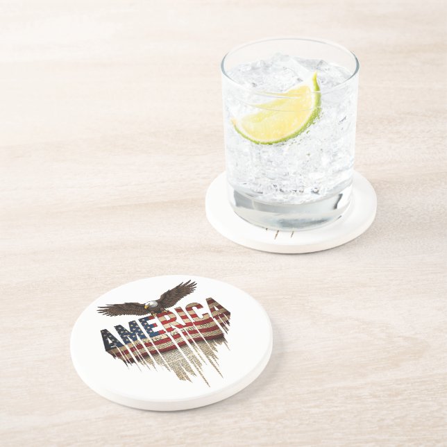 Amerikansk grungeflagga och örn underlägg (Sidan)