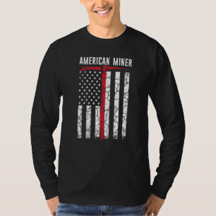 Amerikansk gruvarbetare kol guld t shirt