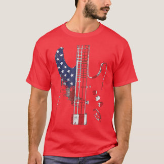 amerikansk guitarmusiker med nöd guitar t shirt
