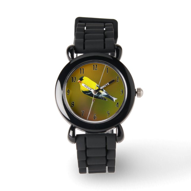 Amerikansk Guldfink - Originalfotografi Armbandsur (Framsida)
