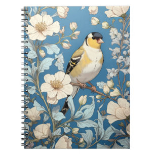 Amerikansk Guldfink William Morris-Inspirerad Anteckningsbok