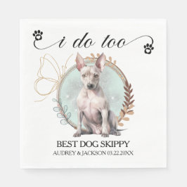 Amerikansk hailess Terrier Napkins med Hundar Phot Pappersservett