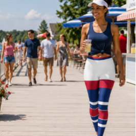 "AMERIKANSK HELGDAG" NYTT UTSEENDE! AKTIVKLÄDER LEGGINGS
