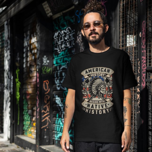Amerikansk historia börjar med den inhemska histor t shirt (Skapare uppladdad)