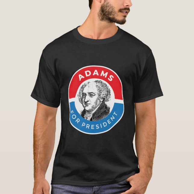 Amerikansk historia president John Adams T Shirt (Framsida)