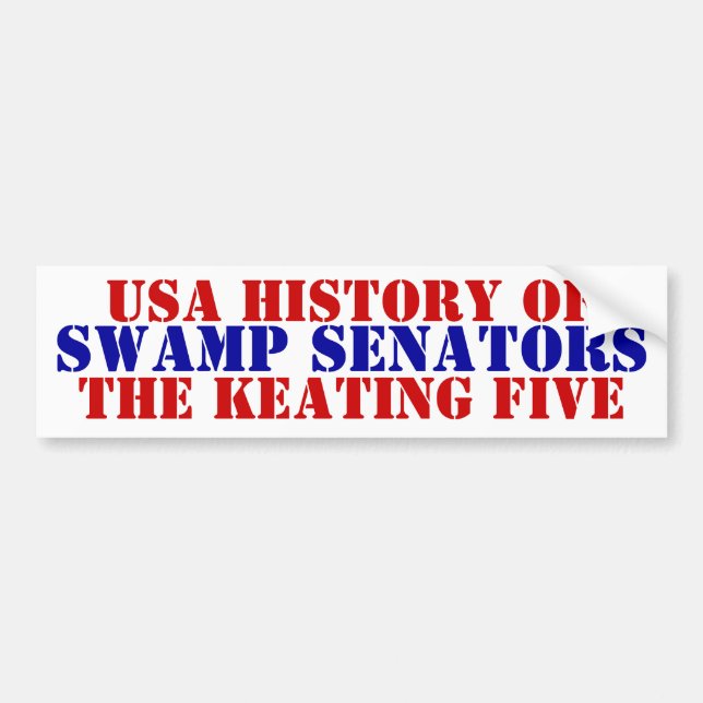 Amerikansk historia-trädssenatorer Kain Keating 5 Bildekal (Framsidan)
