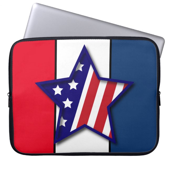 Amerikansk Hjälte Laptop Fodral (Framsidan)