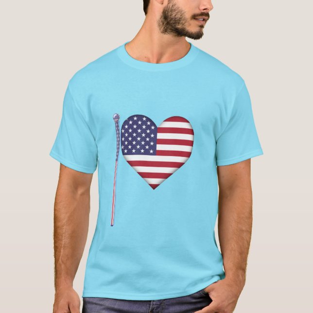 Amerikansk hjärta-penna. t shirt (Framsida)