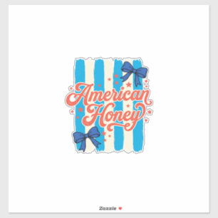 Amerikansk Honey Patriotisk Bow Vintage Shirtsdesi Klistermärken