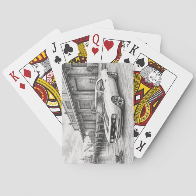Amerikansk Hot Rod Casinokort (Baksidan)