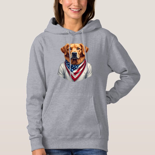 Amerikansk hund Golden Retriever Vintage T-shirt (Framsida)