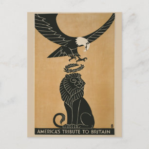 Amerikansk hyllning till UK WWI Vykort