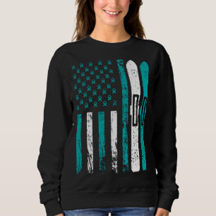 Amerikansk Idrottsflagg Stressmedvetenhet Månad Sn T Shirt