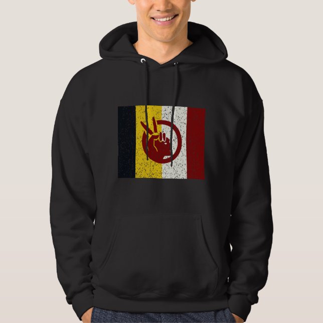 Amerikansk Indian Movement-flagga Hoodie (Framsida)