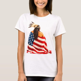 amerikansk indianflagga t shirt