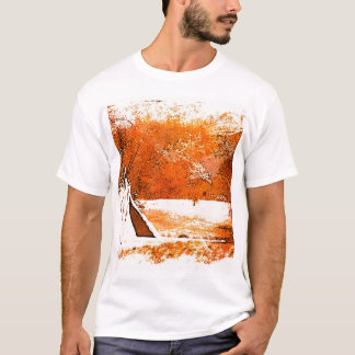 Amerikansk indiansk trätepee miwok t shirt