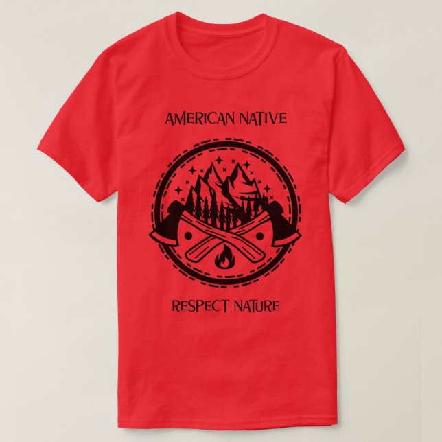 Amerikansk inhemsk respekt t shirt (Design framsida)