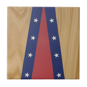 Amerikansk inspirerad konst Flaggor, Jerseys & 4 Kakelplatta