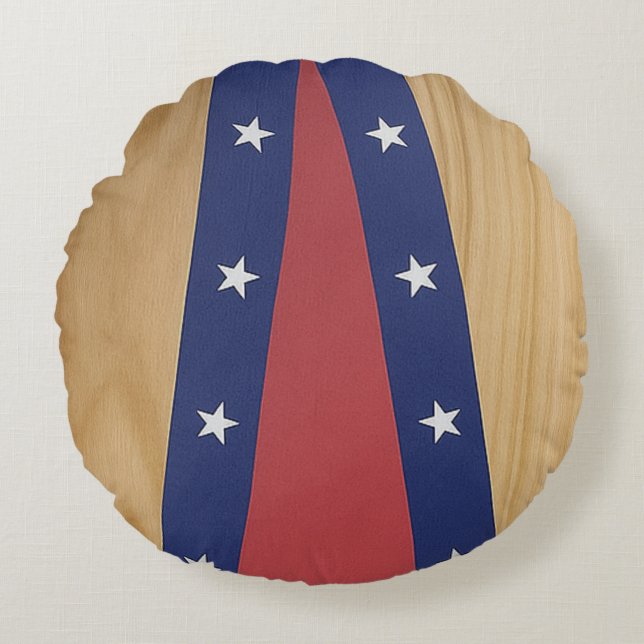 Amerikansk inspirerad konst | Flaggor, Jerseys & 4 Rund Kudde (Framsidan)