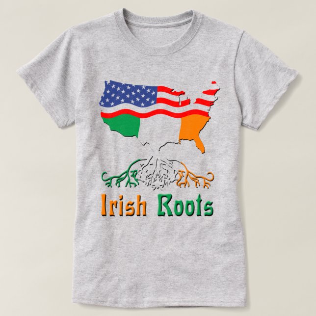 Amerikansk irländsk härstamning t shirt (Design framsida)