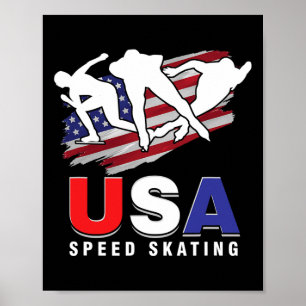 Amerikansk Is Skridsko Skridskoåkning Skridskoåkar Poster