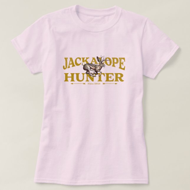 Amerikansk Jackalope-jägare Grafik T Shirt (Design framsida)