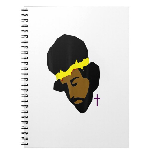 Amerikansk Jesus Black Jesus Art Anteckningsbok (Framsidan)