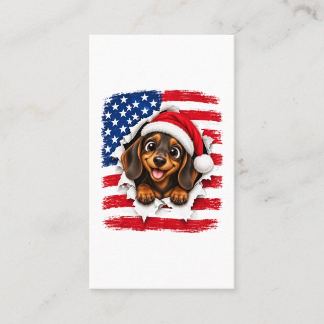 Amerikansk jul Dachshund (Framsida)