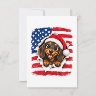 Amerikansk jul Dachshund Inbjudningar