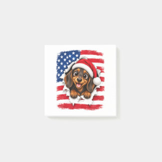 Amerikansk jul Dachshund Post-it Block