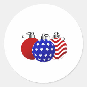 Amerikansk jul runt klistermärke